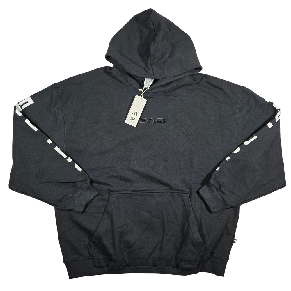 $100 Adidas Five Ten Retro Logo Heavyweight Hoodie Loose Black KB0059 Mens XL
